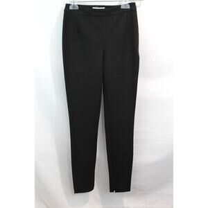 Reiss Womens Tyne Skinny Pants size 0/UK 4 Black Back Leg Crease Pocket Slit Hem